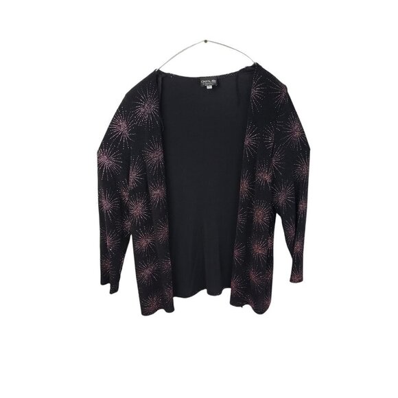 ONYX Nite two-piece sparkly cardigan sweater and tank, size 1X - Picture 1 of 7